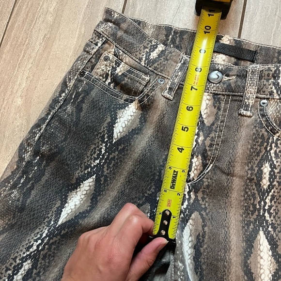 Joe's Jeans Womens 24 The Icon Mid Rise Skinny Ankle Brown Snake Print #702 - Picture 4 of 6